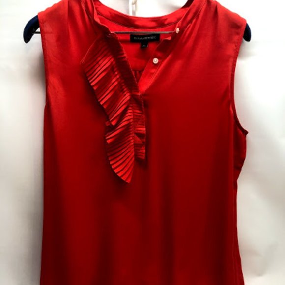 Banana Republic Tops - Banana Republic Red sleeveless blouse